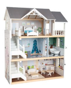 Puppenhaus mit 3 Etagen und Mobiliar