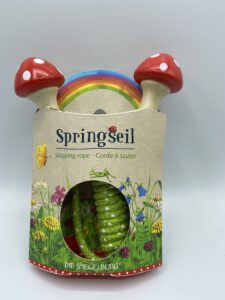 Springseil mit Holzgriff Fliegenpilz