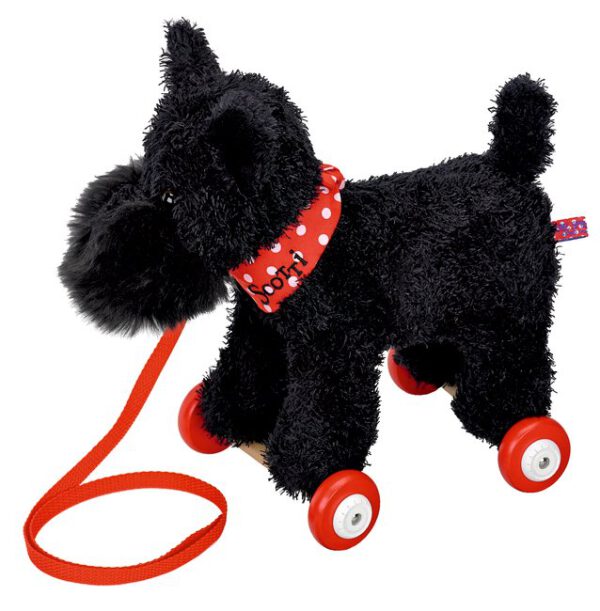 Terrier Scotti auf Holzrollen kaufen