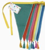 Baumwoll-Wimpelkette Regenbogenfarben - 3m