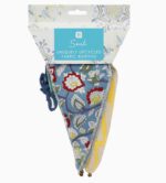 Wimpelkette aus recyceltem Stoff in Blau und Gelb | 3 m